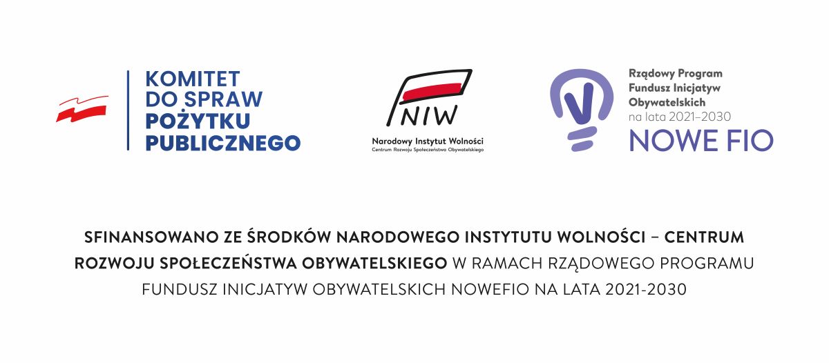 Dofinansowano ze środków Narodowego Instytutu Wolności w ramach programu NOWE FIO